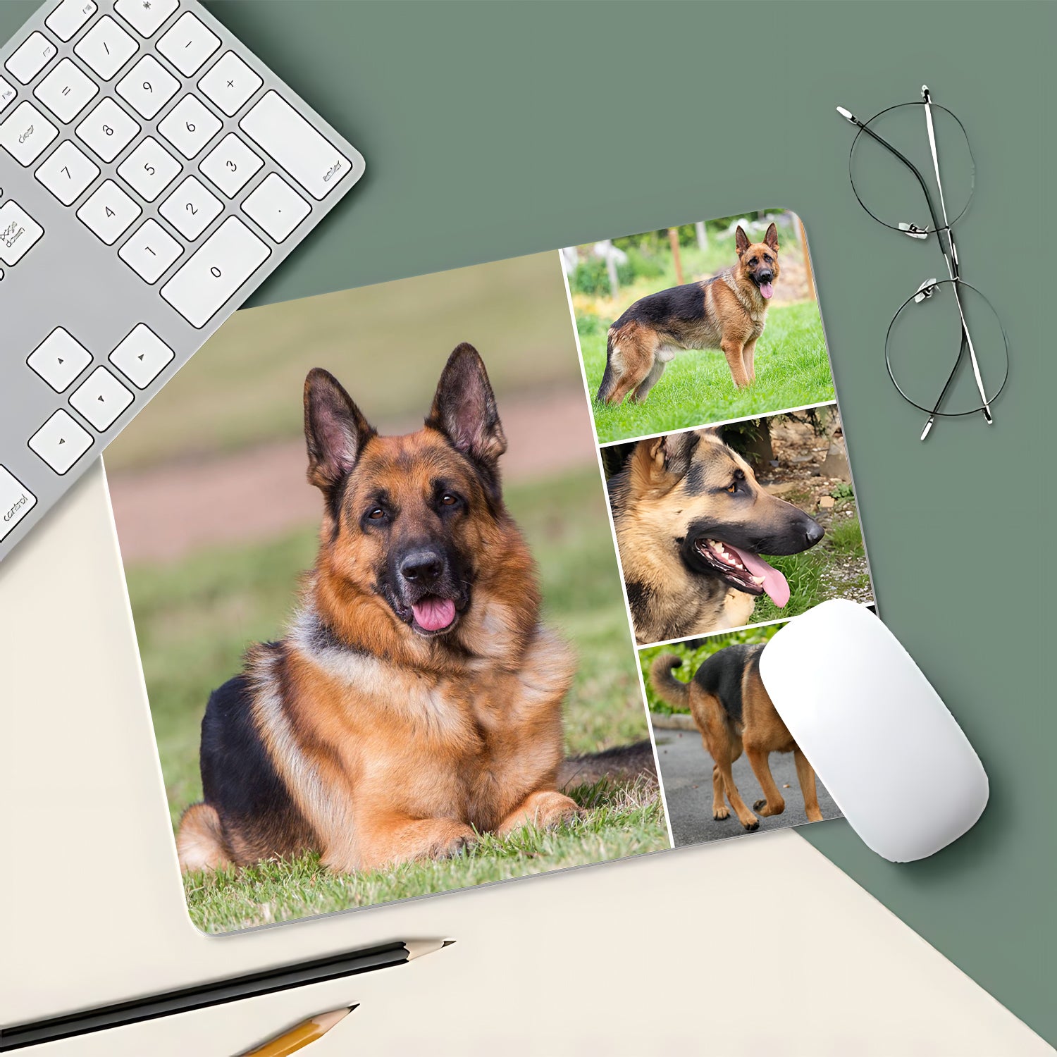 Custom Rectangle Mouse Pad with 4 Photos-BoBo Craft