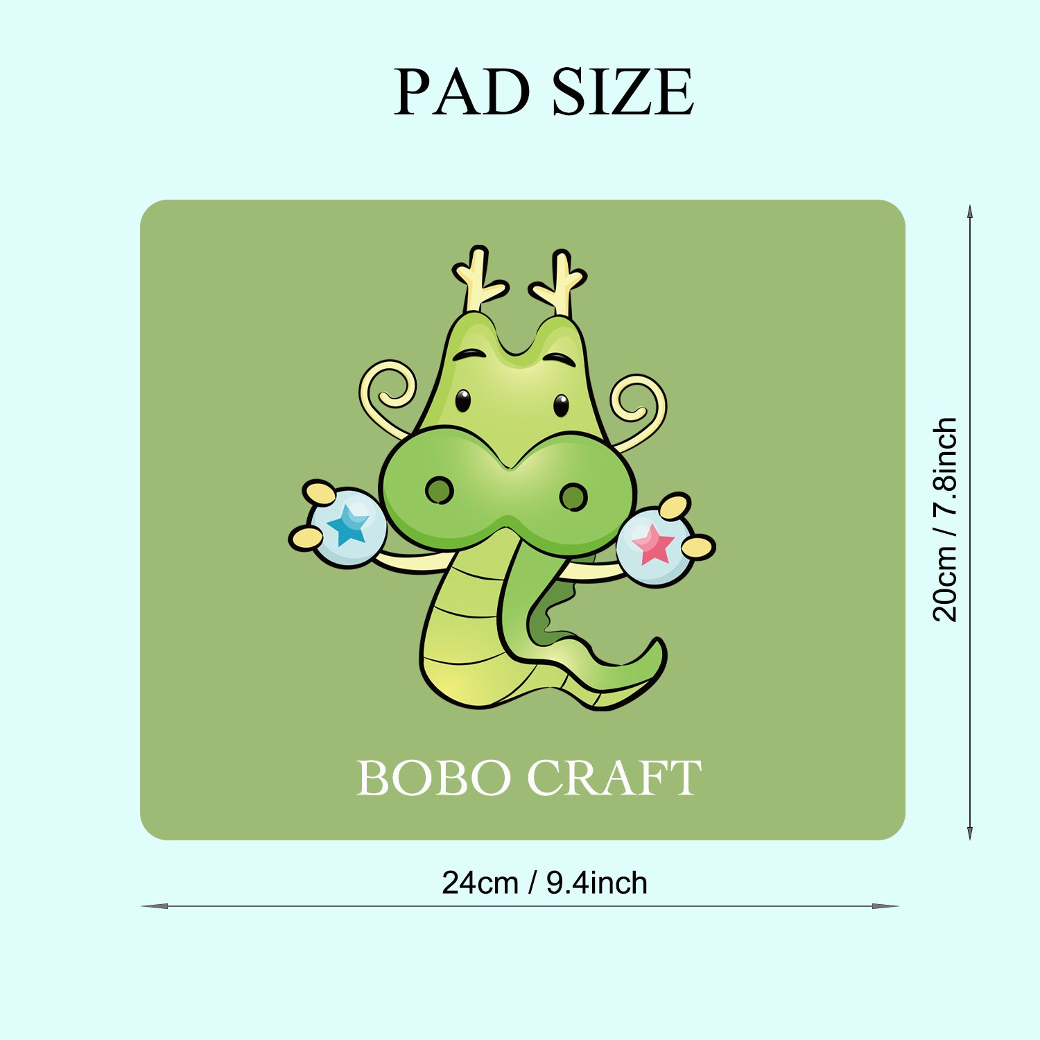 Custom Rectangle Mouse Pad with Cartoon Pattern-BoBo Craft