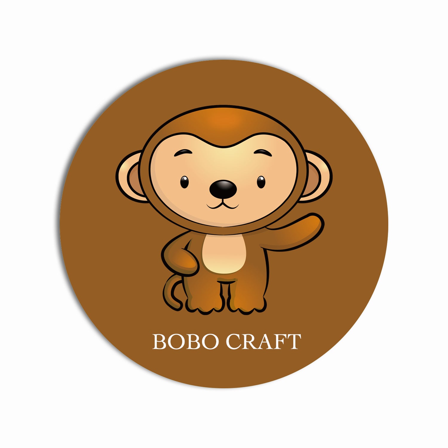 Custom Round Mouse Pad with Cartoon Pattern-BoBo Craft