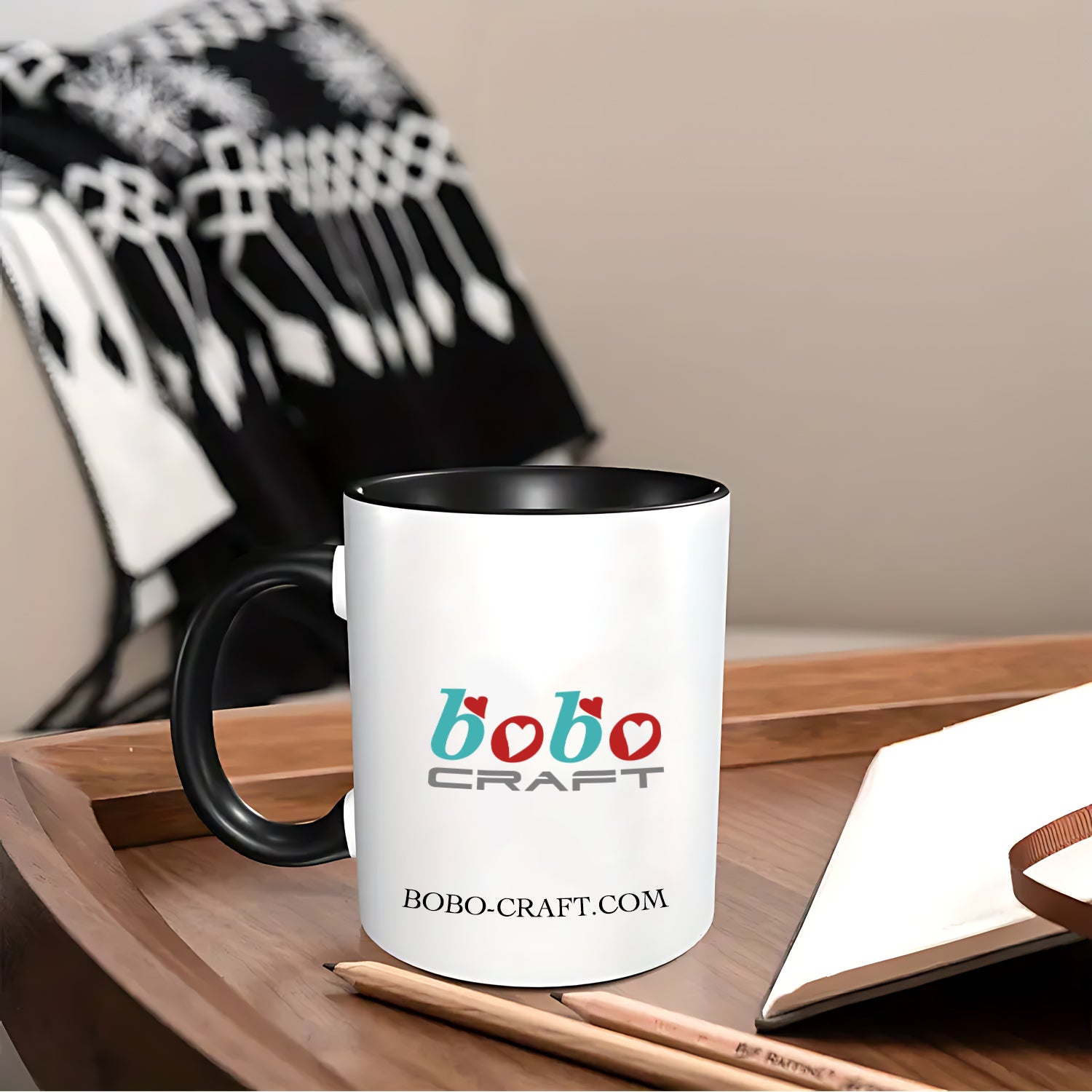 Customize 11oz Two Tone Logo Coffee Mug-BoBo Craft