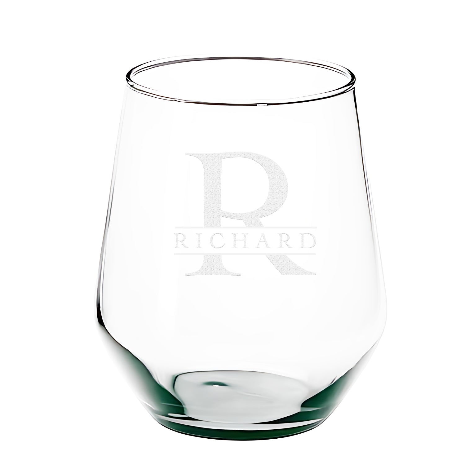 Customize Engraved Stemless Wine Whisky Glass 15OZ-Letters-BoBo Craft