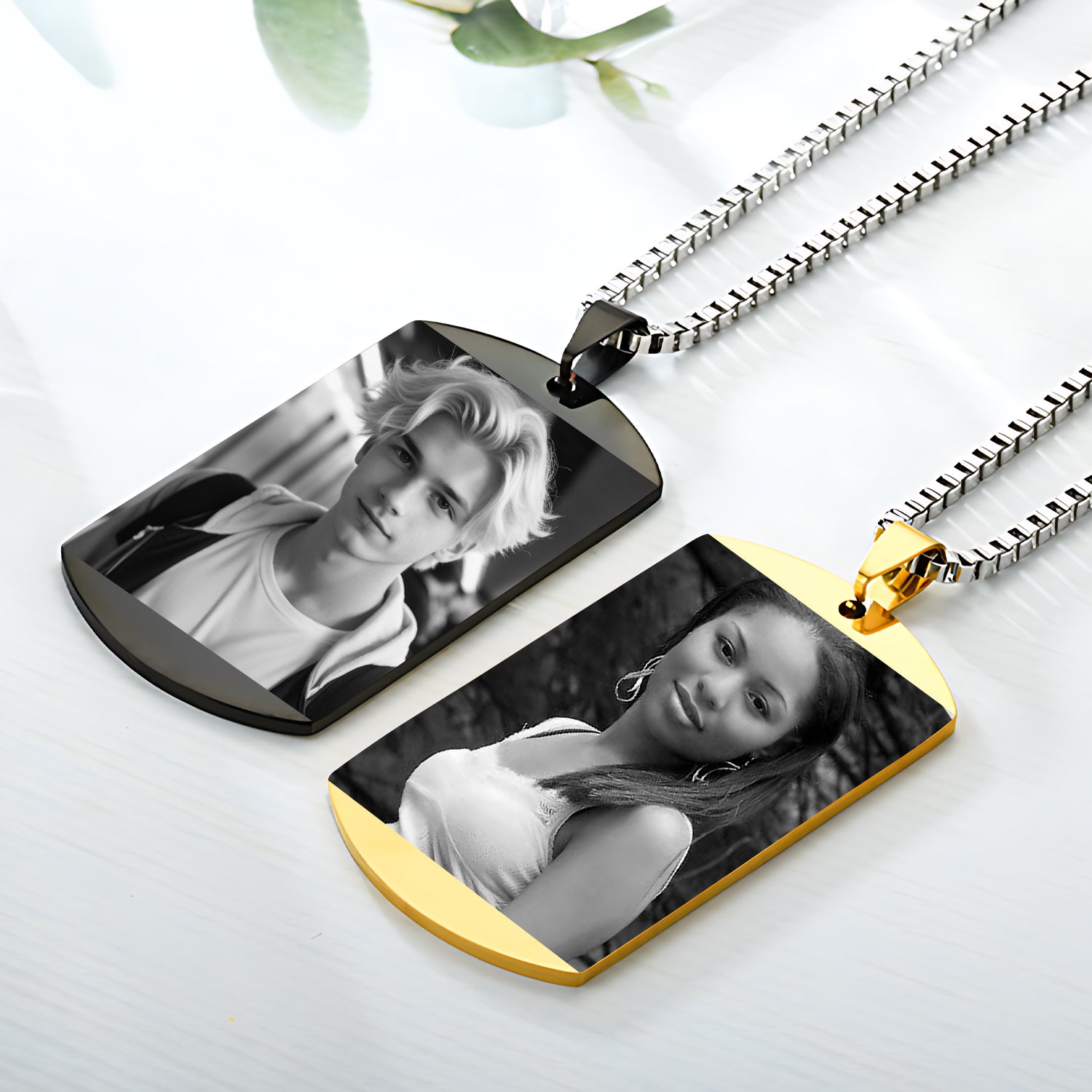 Personalized Engraved Necklace Dog Tag Pendant-BoBo Craft