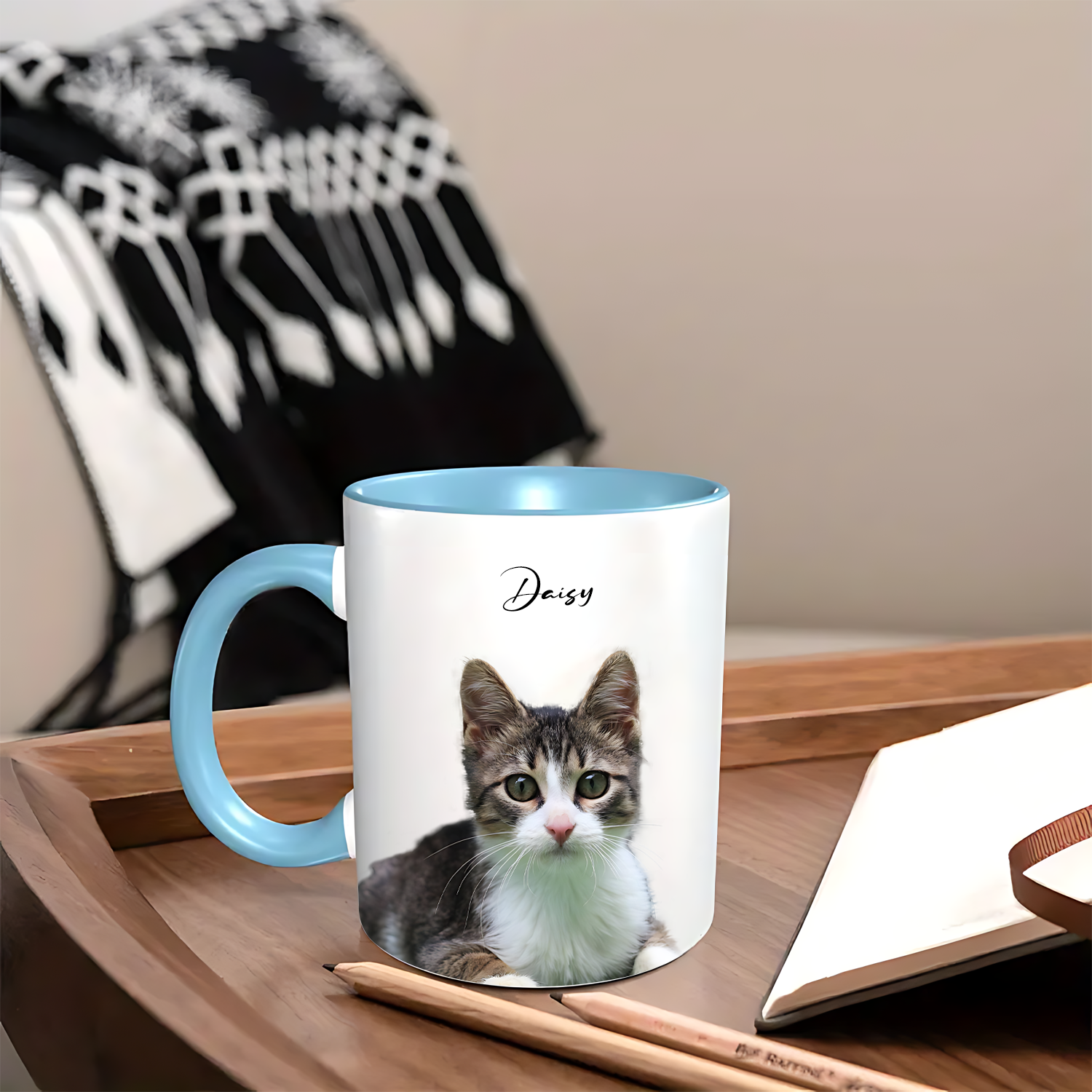 Personalized Pets Picture photo mug-11oz Two Tone-BoBo Craft