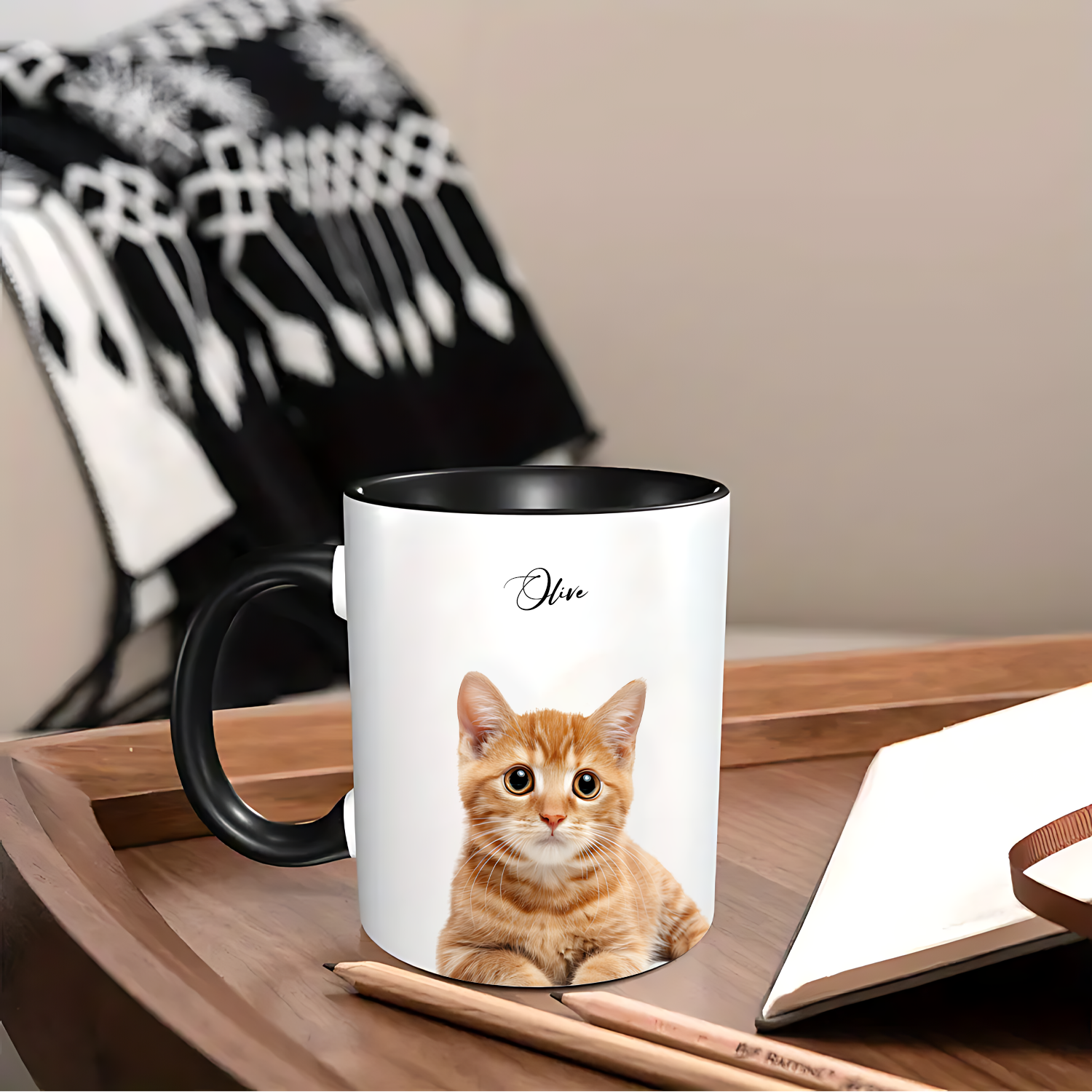 Personalized Pets Picture photo mug-11oz Two Tone-BoBo Craft